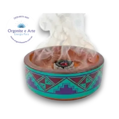 Defumador Turíbulo de Cerâmica Peruana - 9cm– Purificação e Tradição Andina
