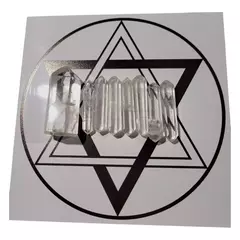 kit cristais mandala reiki + Gráfico Hexagrama 14 ou 17cm - comprar online