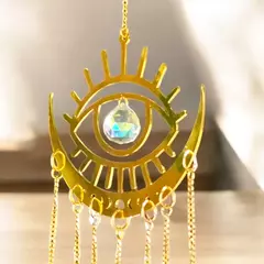 Suncatcher Olho de Hórus com Cristais - Orgonites e loja de artigos esotéricos