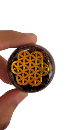 Orgonite portátil Flor da Vida 40mm - proteção energética