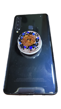 Orgonite pop socket suporte celular com turmalina negra e lápis-lazúli na internet