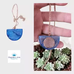 Pingente de orgonite semicirculo com flor da vida - Conexão e Proteção - comprar online