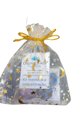 Kit memória e concentração cristais energéticos com saquinho de organza - comprar online