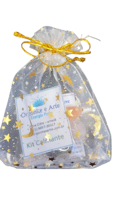 Kit calmante cristais energéticos com saquinho de organza - comprar online