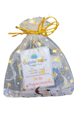 Kit emagrecedor cristais energéticos com saquinho de organza - comprar online