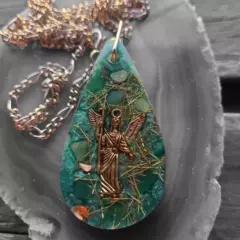 Pingente de Orgonite Arcanjo Rafael - Proteção divina e energia curativa