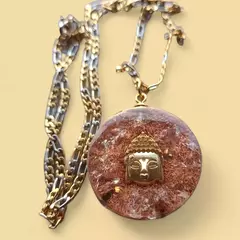 Pingente de Orgonite Buda Dourado - Serenidade e Proteção