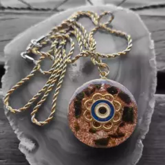 Pingente de Orgonite Olho Gego - Escudo energético
