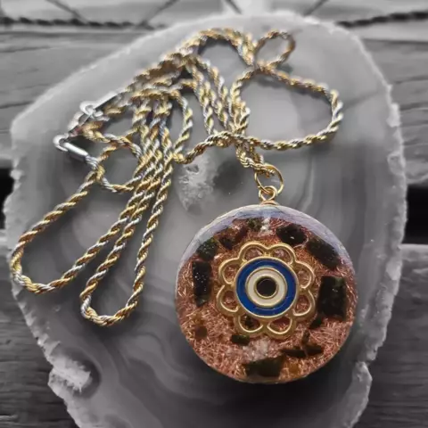 Pingente de Orgonite Olho Gego - Escudo energético