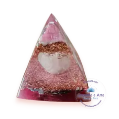 Pirâmide de Orgonite (4,5x4,5)cm - Amor e Autoestima