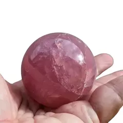 Esfera de quartzo rosa 4,8cm com suporte - 157g - Amor - comprar online