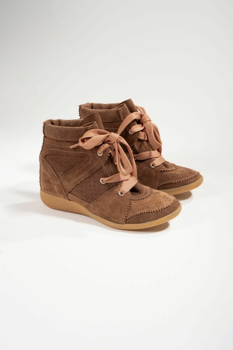 Zapatilla MARA cuero gamuzado