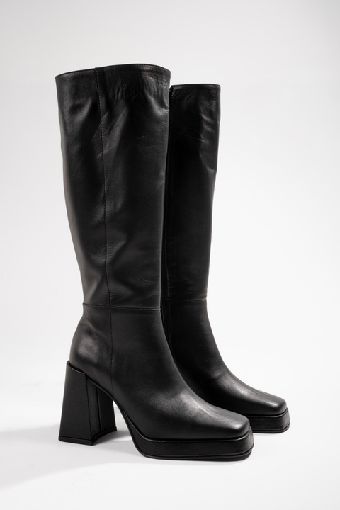 Bota caña alta Cuero. BALKINZ - comprar online