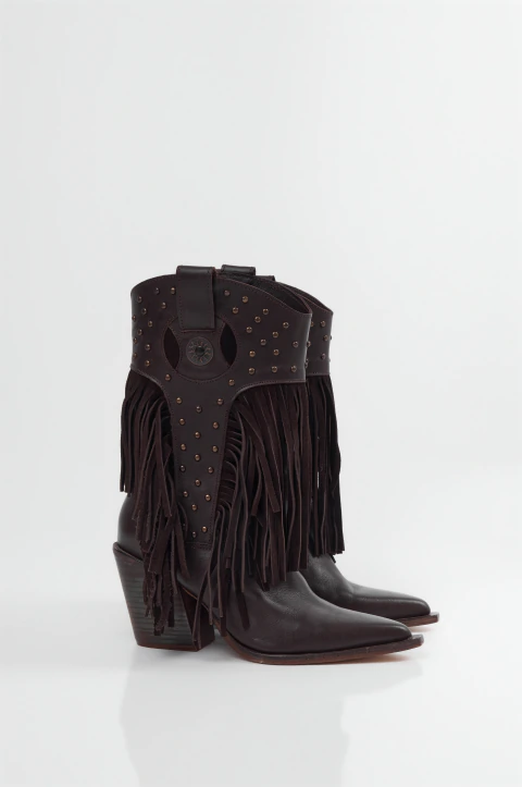 Bota Texana Caña baja Cuero. LLONGA