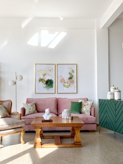 LAMPARA DE PIE 2L- LUPE DORADA - Luz by Aldana Cambar