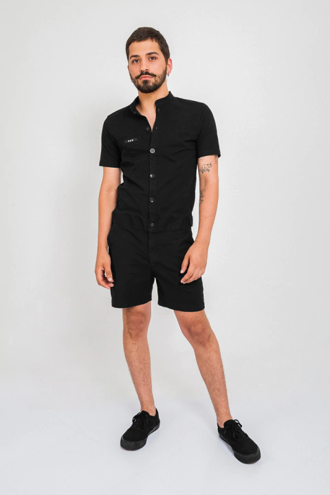 Macacão Curto Preto - comprar online