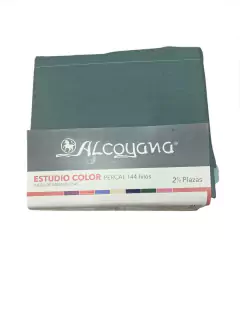 Imagen de Juego de sabanas "Alcoyana" liso 2 1/2 Plazas 144 Hilos