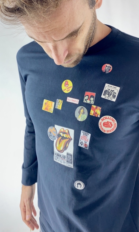 REMERA MANGA LARGA STONES PINS w23