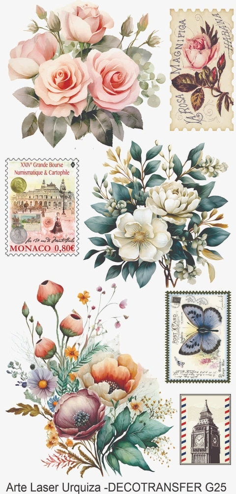 Transfer 10 x 20 cm Modelo G25