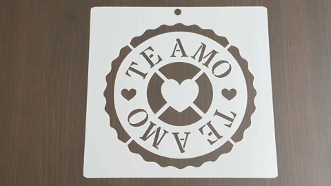 Stencils 20 x 20 cm TE AMO TE AMO