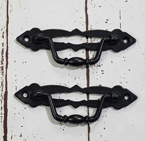 2 Herrajes vintage de 11 x 3,5 cm , Plastico apto para intervenir