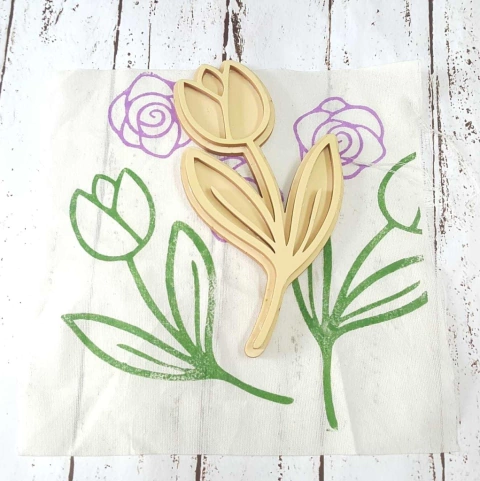 Sello Estampa Facil x 20 cm de largo ( Tulipan )