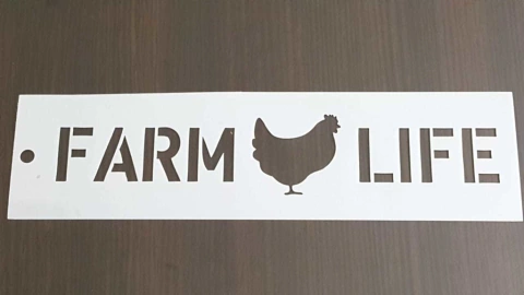 Stencils FARM LIFE de 8 x 30 cm