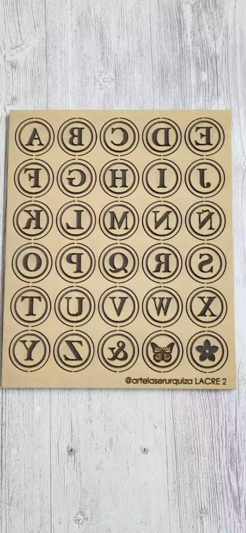 Kit Sellos Bajo Relieves Troquelados ABC Lacre 2