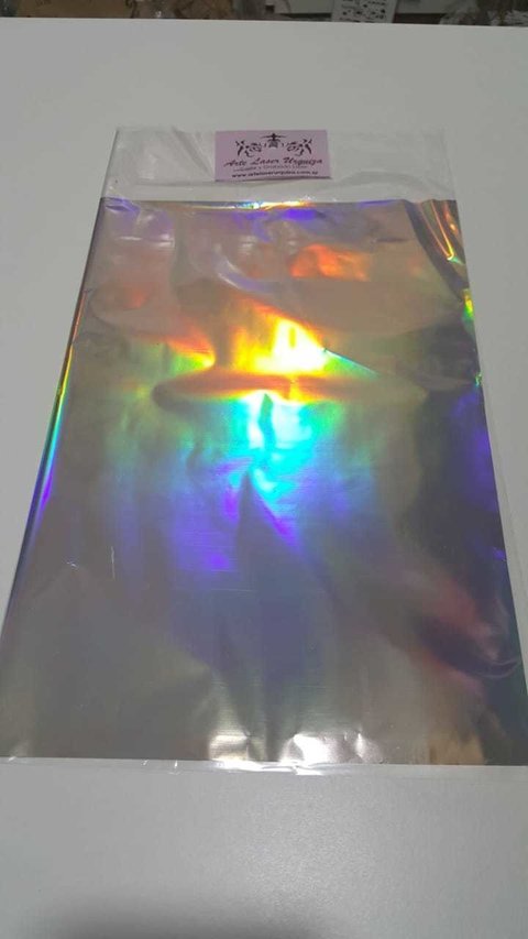 Laminas de Foil Holografico liso con colores