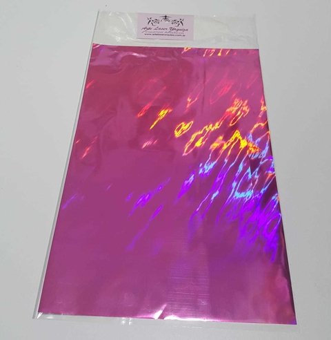 Laminas de Foil Holografico violeta fucsia