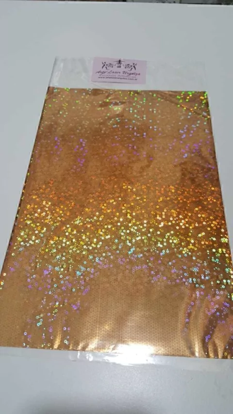 Laminas de Foil Holografico Dorado