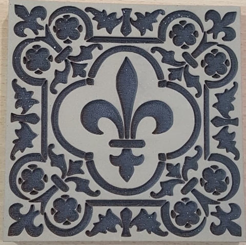 Sello Bajo Relieve Mosaico 10 x 10 cm #1