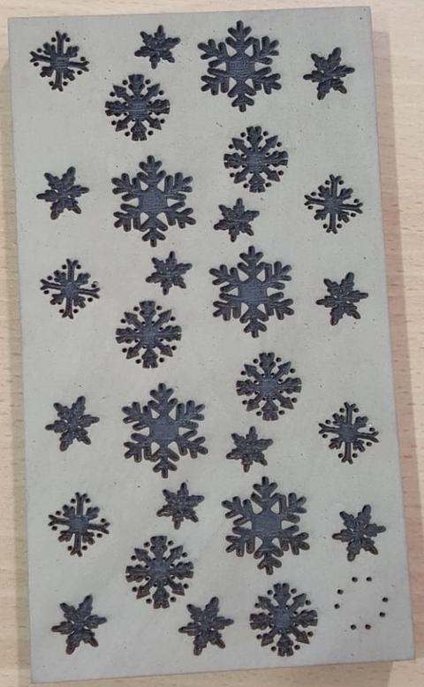 Texturizador de 7 cm x 12 cm # 7 copos de nieve