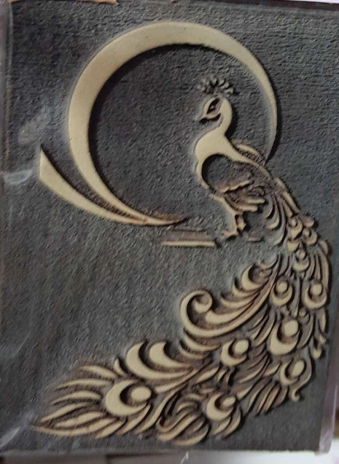 Sellos decorativos letra M  PAVO REAL