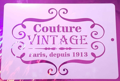 Stencil 20 x 30  cm COUTURE VINTAGE