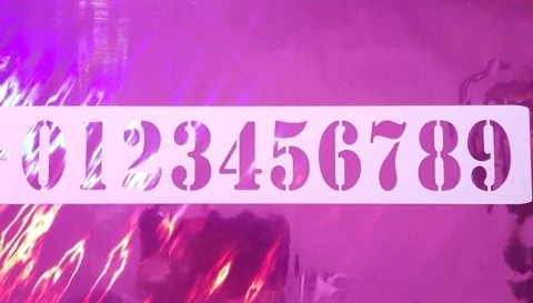 Stencil 6 x 30 cm  numeros