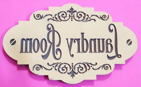 Sello bajo relieve de 20 x 12 cm , Modelo Laundry Room