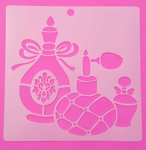 Stencil 15 x 15 cm Perfumes