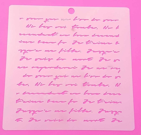 Stencil 15 x 15 cm Texto
