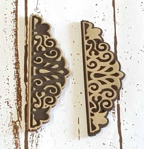 Molde herraje Moldura o patitas 9x3,5 cm Sello y Bajorelieve