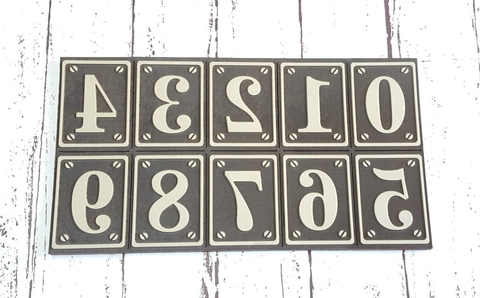 Kit de sellos decorativos troquelados ( 10 sellos ) , 16x30 cm Numeros Gigante