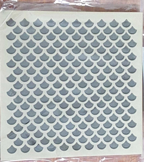 Texturizadores de goma de 14 x 14 cm hojas escamas o tejado