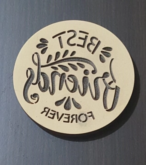 Sello Bajo Relieve 9x9 Dia del Amigo Best friends for ever