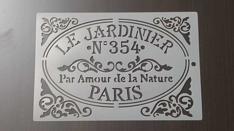 Stencil 20 x 30 cm le jardinier paris