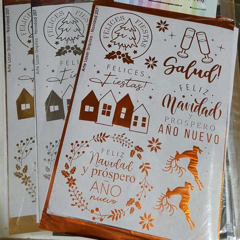 Lamina de foil Impresa NAVIDAD mod 207