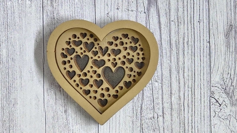 Molde corazon con corazones 7,5 x 7,5 cm