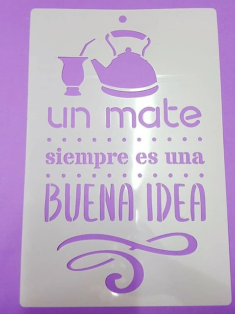 Stencil 20 x 30 cm un mate buena idea