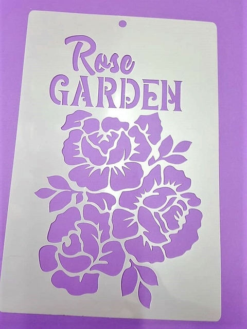 Stencil 20 x 30 cm rose garden