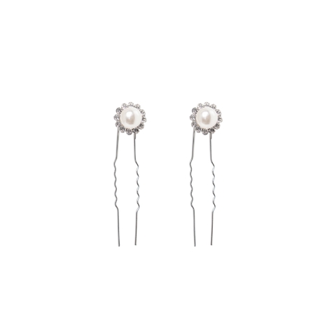 Pearls flowers aplique cabello