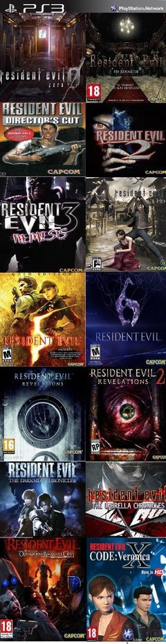 Resident Evil Saga Completa ps3 digital